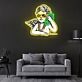 Engel mit Geldscheinen und Halskette LED-Neonschild für Wohnzimmer Lounge