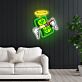 Geldscheine mit Flügeln und Heiligenschein LED-Neonschild Home Office Studio