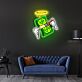 Geldscheine mit Flügeln und Heiligenschein LED-Neonschild Home Office Studio