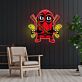 Cartoonfigur mit Schwertern und Bananen LED-Neonschild Wohnzimmer Gamingzimmer