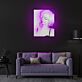 Porträt einer Frau mit Locken LED-Neonschild für Wohnzimmer Studio