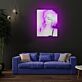 Porträt einer Frau mit Locken LED-Neonschild für Wohnzimmer Studio