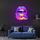 Lippen mit Joint und Rauch LED-Neonschild Wohnzimmer Bar