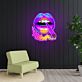 Lippen mit Joint und Rauch LED-Neonschild Wohnzimmer Bar