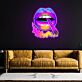 Lippen mit Joint und Rauch LED-Neonschild Wohnzimmer Bar