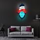 Affenkopf mit Stirnband und Sonnenbrille LED-Neonschild für Wohnzimmer Gamingzimmer