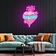 Abstraktes Farbverlaufsmotiv LED-Neonschild für Wohnzimmer Lounge
