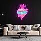 Abstraktes Farbverlaufsmotiv LED-Neonschild für Wohnzimmer Lounge