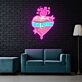 Abstraktes Farbverlaufsmotiv LED-Neonschild für Wohnzimmer Lounge