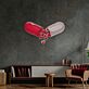 Kapsel mit Herzsymbolen LED-Neonschild Wohnzimmer Bar