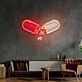 Kapsel mit Herzsymbolen LED-Neonschild Wohnzimmer Bar