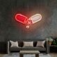 Kapsel mit Herzsymbolen LED-Neonschild Wohnzimmer Bar