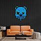 Schmelzender Bärenkopf LED-Neonschild Wohnzimmer Gamingzimmer
