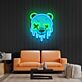 Schmelzender Bärenkopf LED-Neonschild Wohnzimmer Gamingzimmer
