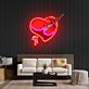 blutendes Herz mit Dolch LED-Neonschild Wohnzimmer Bar