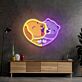 Hund und Katze in Herzform LED-Neonschild Wohnzimmer Haustierbereich