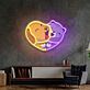 Hund und Katze in Herzform LED-Neonschild Wohnzimmer Haustierbereich
