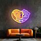 Hund und Katze in Herzform LED-Neonschild Wohnzimmer Haustierbereich