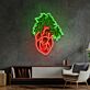 Herz mit Palmenblättern LED-Neonschild Wohnzimmer Studio