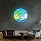 Tropische Insel mit Palmen und Meer LED-Neonschild Wohnzimmer Büro