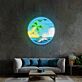 Tropische Insel mit Palmen und Meer LED-Neonschild Wohnzimmer Büro