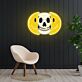 Totenkopf mit Smiley-Mond LED-Neonschild Wohnzimmer Bar