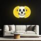 Totenkopf mit Smiley-Mond LED-Neonschild Wohnzimmer Bar
