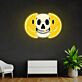 Totenkopf mit Smiley-Mond LED-Neonschild Wohnzimmer Bar