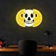 Totenkopf mit Smiley-Mond LED-Neonschild Wohnzimmer Bar
