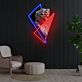 Klassische Büste mit geometrischen Neonformen LED-Neonschild Wohnzimmer Kunstgalerie