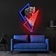Klassische Büste mit geometrischen Neonformen LED-Neonschild Wohnzimmer Kunstgalerie