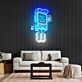 tragbare Spielkonsole Figur LED-Neonschild Gamingzimmer Wohnzimmer