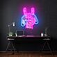 Hand mit Gamecontroller Rockgeste LED-Neonschild Gaming Zimmer Wohnzimmer