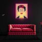 Porträt einer Frau mit Rosen im Haar LED-Neonschild Wohnzimmer Kunstdekor