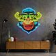 Affenkopf mit Cannabis-Motivbrille LED-Neonschild Wohnzimmer Bar