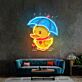 Ente mit Regenschirm LED-Neonschild Wohnzimmer Kinderzimmer