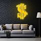 Dollarzeichen LED-Neonschild Wohnzimmer Büro