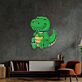 lächelnder Dinosaurier LED-Neonschild Wohnzimmer Kinderzimmer
