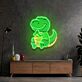 lächelnder Dinosaurier LED-Neonschild Wohnzimmer Kinderzimmer