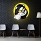 Panda mit Kapuzenpullover und Daumen hoch LED-Neonschild Wohnzimmer Gamingzimmer