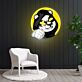Panda mit Kapuzenpullover und Daumen hoch LED-Neonschild Wohnzimmer Gamingzimmer