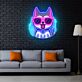Hund mit Sonnenbrille LED-Neonschild Wohnzimmer Bar