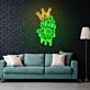 Dollarzeichen mit Krone LED-Neonschild für Bar und Gaming