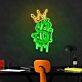 Dollarzeichen mit Krone LED-Neonschild für Bar und Gaming