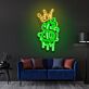 Dollarzeichen mit Krone LED-Neonschild für Bar und Gaming