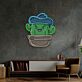 Kaktus mit Hut LED-Neonschild Wohnzimmer Cafe