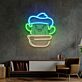 Kaktus mit Hut LED-Neonschild Wohnzimmer Cafe