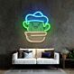 Kaktus mit Hut LED-Neonschild Wohnzimmer Cafe