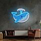 blauer Wal LED-Neonschild Wohnzimmer Kinderzimmer