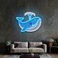 blauer Wal LED-Neonschild Wohnzimmer Kinderzimmer